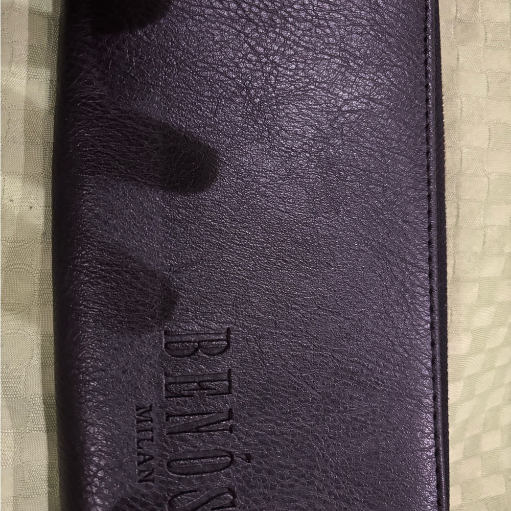 Benos Milan Black Leather Clutch